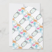 メイソンジャールピンクサンゴターコイズフローラ卒業 招待状 (裏面)