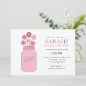 メイソンジャールフラワーズブライダルシャワーパーティー招待状 招待状 (スタンド正面)