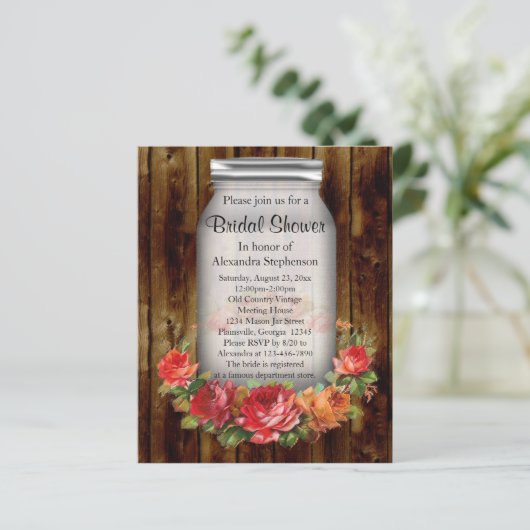 メイソンジャールフラワーリースブライダルシャワー (スタンド正面)