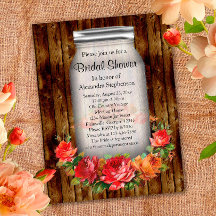 メイソンジャールフラワーリースブライダルシャワー