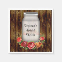 メイソンジャールフラワーリースブライダルシャワー