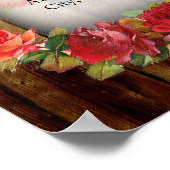 メイソンジャールフラワーリースブライダルシャワー ポスター (角)