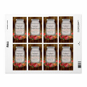 メイソンジャールフラワーリースブライダルシャワー ラベル (フルシート)