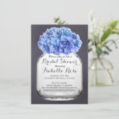 メイソンジャールブルーアジサイブライダルシャワーアジサイ7 招待状 (スタンド正面)
