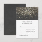 メイソンジャールホタル素朴ウェディングRSVP 出欠カード (正面/裏面)