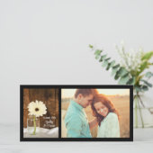 メイソンジャールホワイトデイジーカントリーウェディングサンキュー サンキューカード (スタンド正面)