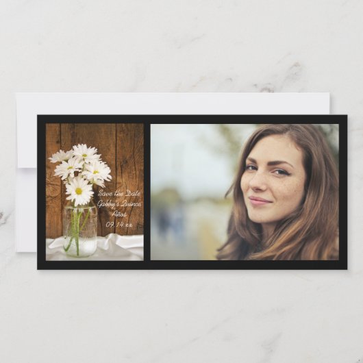 メイソンジャールホワイトデイジークインセアニラ日付を保存 セーブザデート (正面)