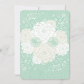 メイソンジャールミント春開花ブライダルシャワー招待状 招待状 (裏面)