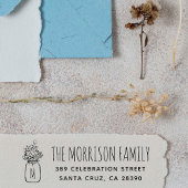 メイソンジャールモノグラムファミリー名差出人住所 セルフインキングスタンプ