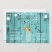 メイソンジャールライツウッドカップルズウェディングシャワー 招待状 (正面)