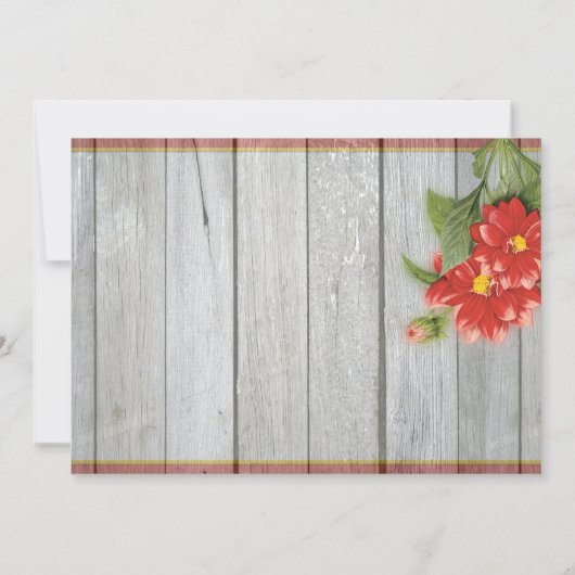 メイソンジャールレッドダリアスバーンウッド招待状 招待状 (裏面)