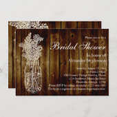 メイソンジャール暗黒の木の外観ブライダルシャワーの招待 招待状