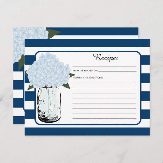 メイソンジャール&ブルーアジサイ開花レシピ (正面/裏面)