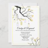 メイソンジャーンオンフラワーツリー結婚式招待状 招待状 (正面)