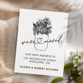 メイソンジャー引っ越しました新しいホームの移動告知 ポストカード