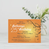 メイソンジャー誕生日招待状インサンセットカラーズ 招待状 (スタンド正面)