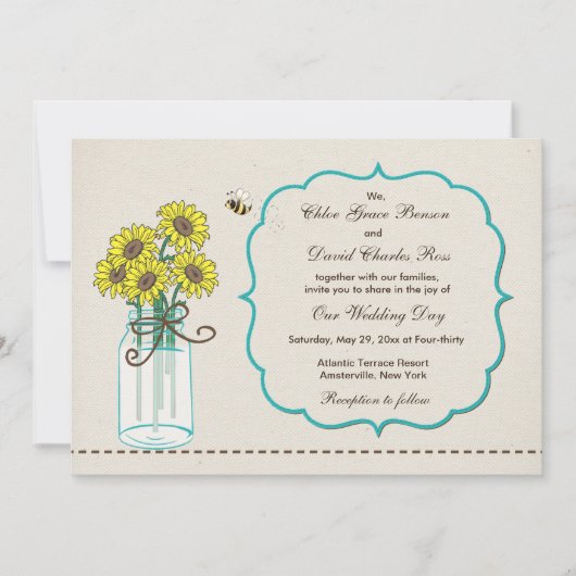 メイソンジャー配置招待状 招待状 (正面)