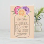 メイソンジャー黒板ウェディングシャワー招待状 招待状 (スタンド正面)