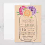 メイソンジャー黒板ウェディングシャワー招待状 招待状 (正面/裏面)