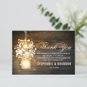 メイソンジャー グローハンドル ライト 花 サンキューカード (スタンド正面)