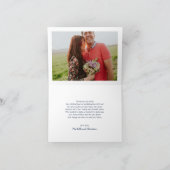 メイソンジャー ゴールド＆ネイビー カップル ウェディング サンクス サンキューカード (内部)