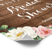 メイソンジャー ストリングライト 花のウェディングシャワー看板 ポスター (角)