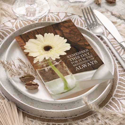 メイソンジャー ダイジー カントリーウェディング セーブ・ザ・デート 招待状