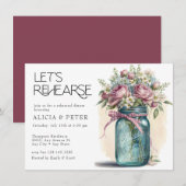 メイソンジャー |バラリハーサルディナー招待状 招待状 (正面/裏面)