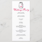 メイソンジャー&ピンクハート結婚式 プログラム (裏面)