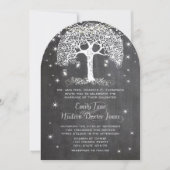 メイソンジャー フォレスト チョークボード ツリー 招待状 (正面)