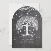 メイソンジャー フォレスト チョークボード ツリー 招待状 (裏面)