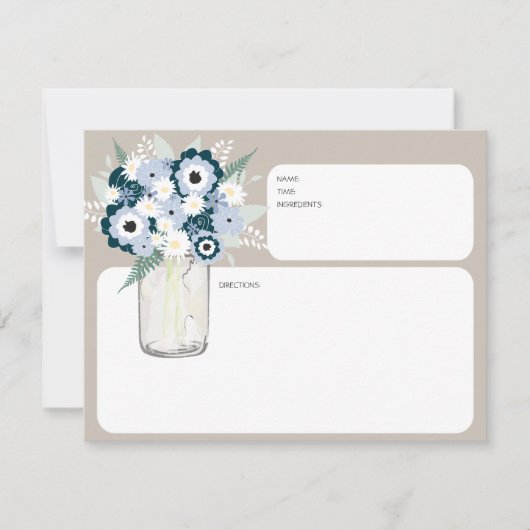 メイソンジャー フラワーレシピ カード (正面)