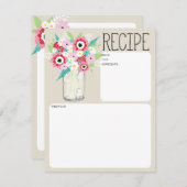 メイソンジャー フラワーレシピ カード (正面/裏面)
