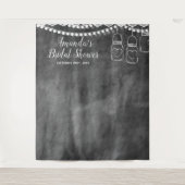 メイソンジャー ブライダルシャワー フォトブース 背景 タペストリー (正面)