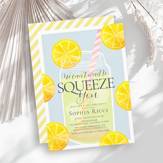 メイソンジャー ブルーベイビーシャワー おめでとう 招待状