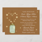 メイソンジャー&ホタルハート結婚式招待状 招待状 (正面/裏面)