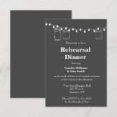 メイソンジャー ライトのリハーサルディナー招待状 招待状 (正面/裏面)