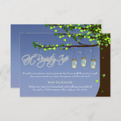 メイソンジャー ライト 樺の木 ギフト レジストリー 情報 カード (正面/裏面)