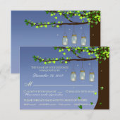 メイソンジャー ライト 樺の木 返信(食事オプション) 出欠カード (正面/裏面)