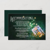 メイソンジャー ライト 虫 ウェディング 宿泊 案内 カード (正面/裏面)