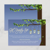 メイソンジャー ライト 虫 オークツリー ギフト レジストリー 情報 カード (正面/裏面)