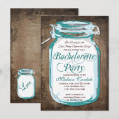 メイソンジャー　ラスティックウッド　バチェロレッテパーティー　招待状 招待状 (正面/裏面)