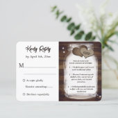 メイソンジャー　ラスティックカントリーウェディング　食事選択　出欠確認 出欠カード (スタンド正面)