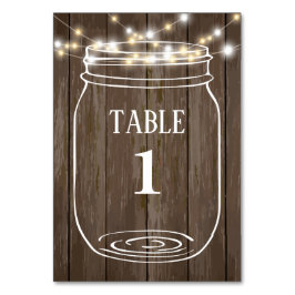 メイソンジャー, ラスティック, テーブルカード
