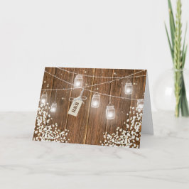 メイソンジャー　ラスティック　ベイビーズブレス　イブニング　レセプション 招待状