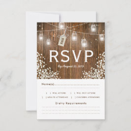 メイソンジャー ラスティック ベイビーズブレス RSVP メニュー選択