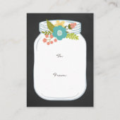 メイソンジャー ラッピング不要の ブライダルシャワーのギフトタグ エンクロージャーカード (裏面)