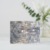 メイソンジャー&ラブバード素朴ブランチ日付を保存 案内ポストカード (スタンド正面)