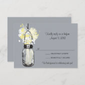 メイソンジャー&ワイルドフラワーズの出欠カード 出欠カード (正面/裏面)