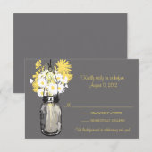 メイソンジャー＆ワイルドフラワーズの出欠確認カード 出欠カード (正面/裏面)